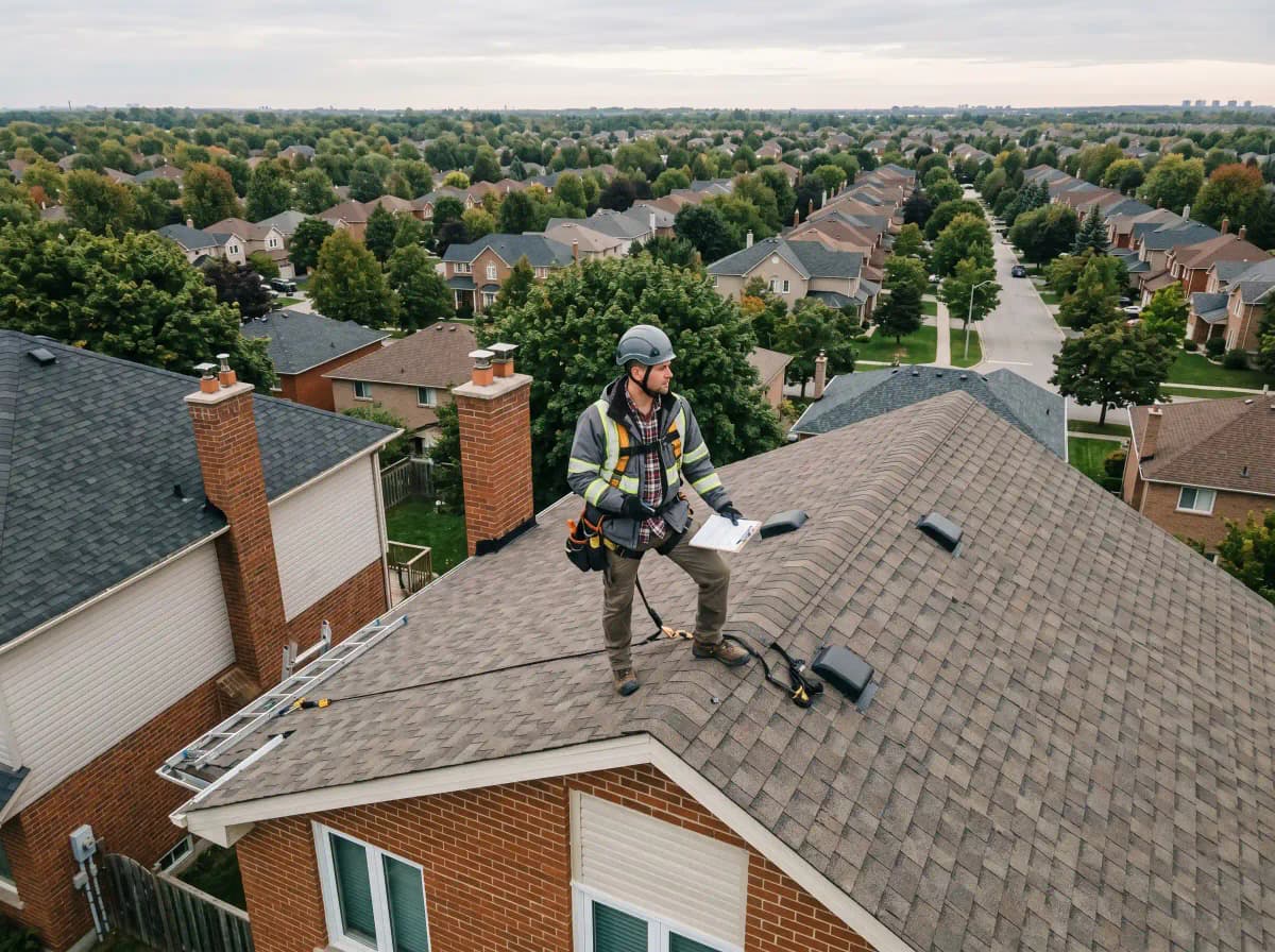 Mike Delaney on a roof